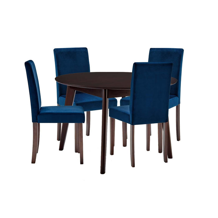 Prosper 5 Piece Upholstered Velvet Dining Set