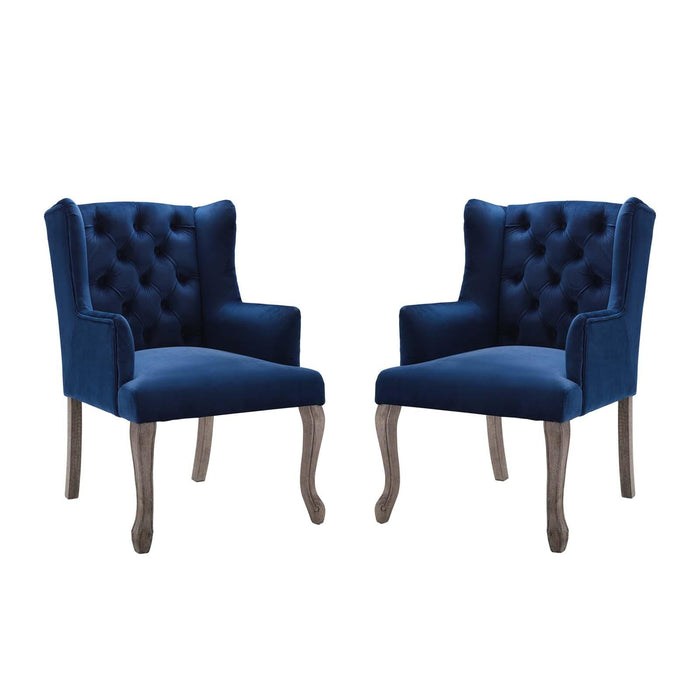 Realm Armchair Performance Velvet Set of 2