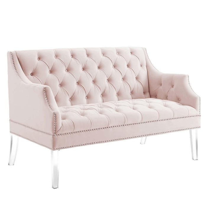 Proverbial Tufted Performance Velvet Loveseat