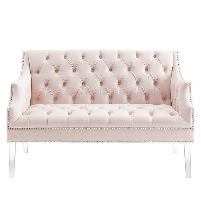 Proverbial Tufted Performance Velvet Loveseat