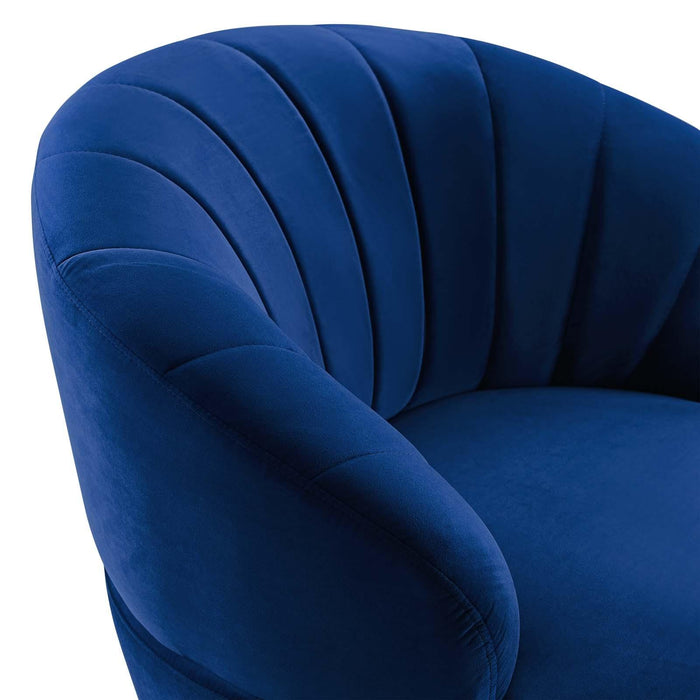 Billow Tufted Performance Velvet Swivel Chair