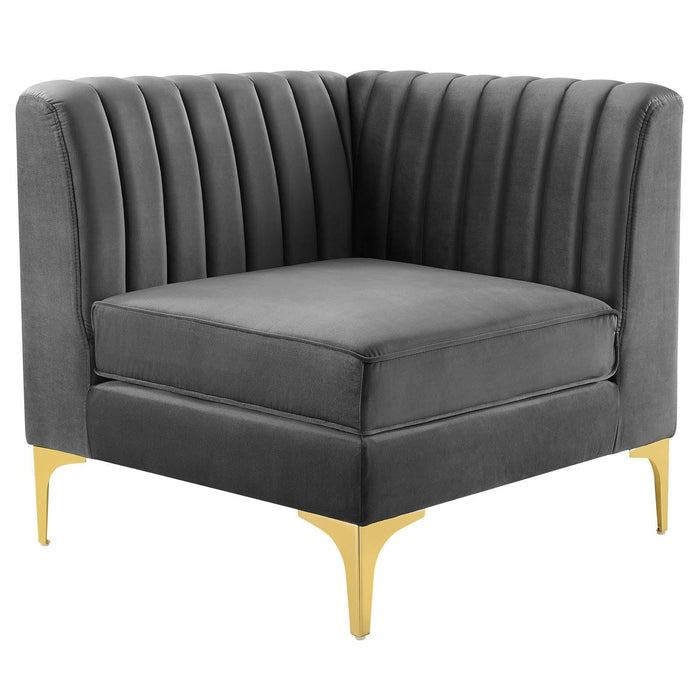 Triumph Channel Tufted Performance Velvet Loveseat