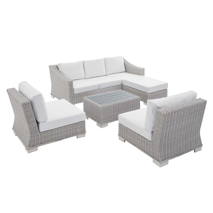 Conway Sunbrella� Outdoor Patio Wicker Rattan 5-Piece Furniture Set