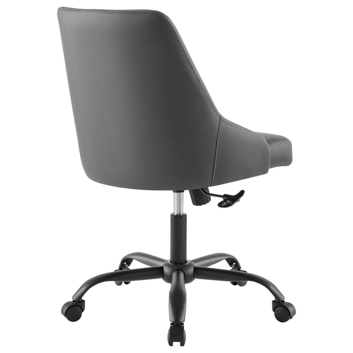 Designate Swivel Vegan Leather Office Chair