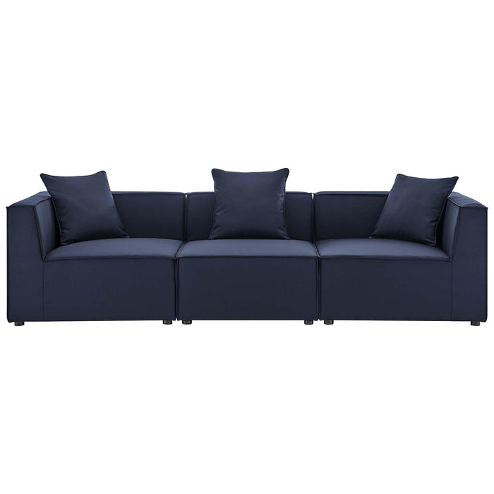 Saybrook Outdoor Patio Upholstered 3-Piece Sectional Sofa