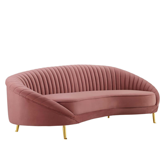 Camber Channel Tufted Performance Velvet Sofa image