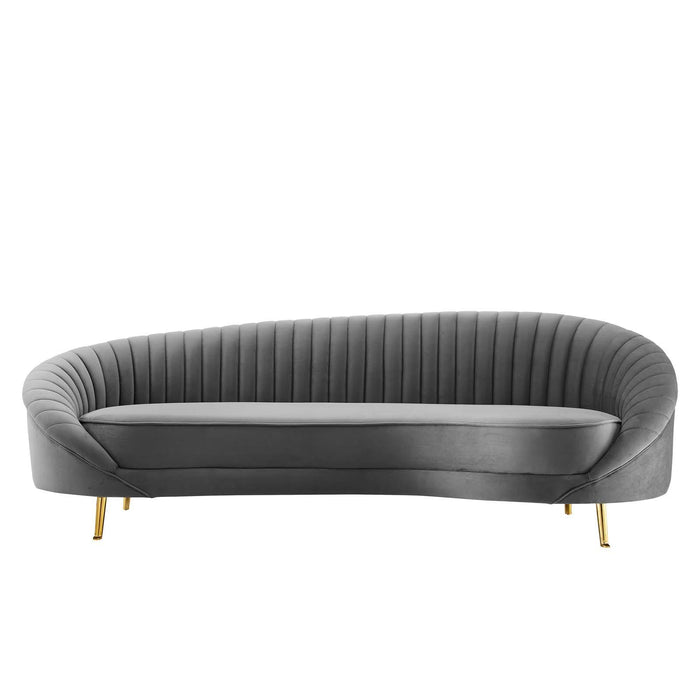 Camber Channel Tufted Performance Velvet Sofa