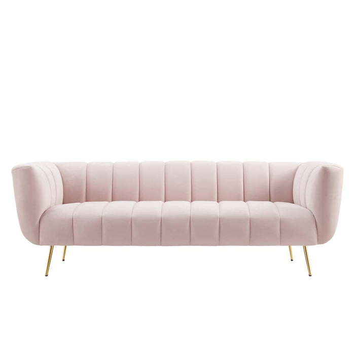 Favour Channel Tufted Performance Velvet Sofa