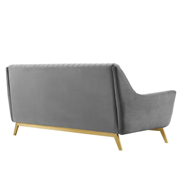 Winsome Channel Tufted Performance Velvet Sofa