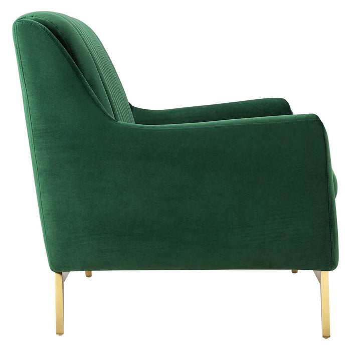 Winsome Channel Tufted Performance Velvet Loveseat