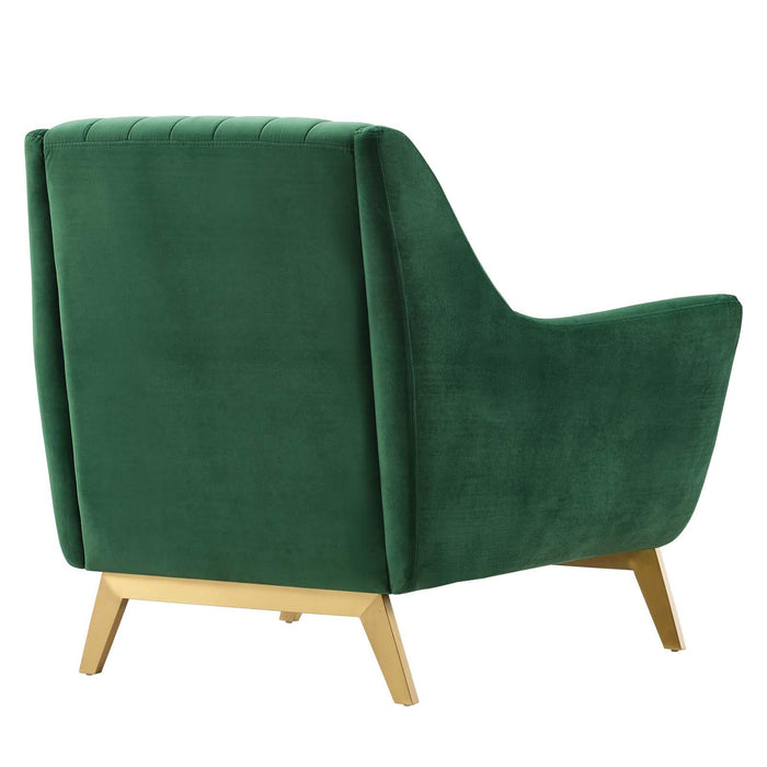 Winsome Channel Tufted Performance Velvet Armchair