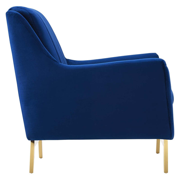 Winsome Channel Tufted Performance Velvet Armchair