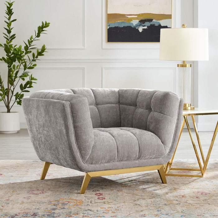 Bestow Crushed Performance Velvet Armchair