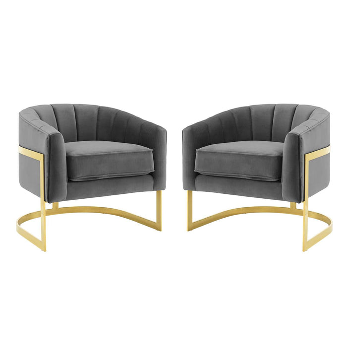 Esteem Accent Armchair Performance Velvet Set of 2 image