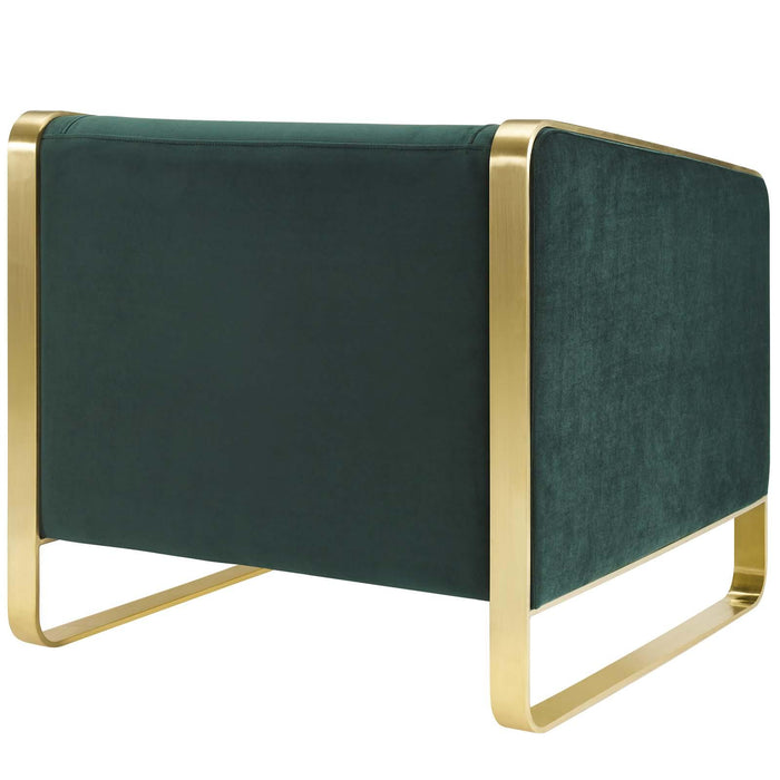 Visualize Accent Club Lounge Performance Velvet Armchair