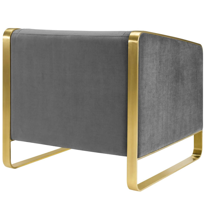 Visualize Accent Club Lounge Performance Velvet Armchair