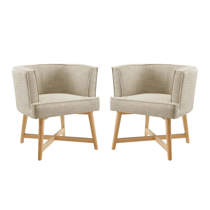 Anders Accent Chair Upholstered Fabric Set of 2