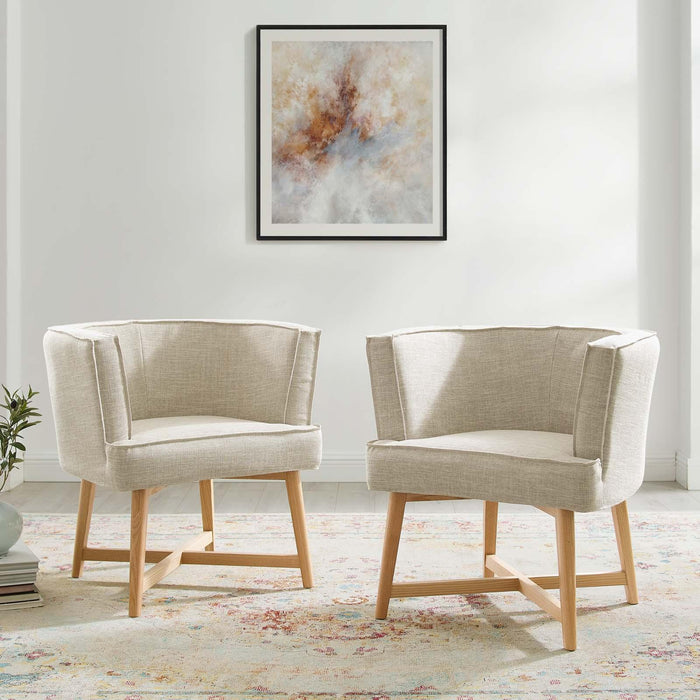 Anders Accent Chair Upholstered Fabric Set of 2