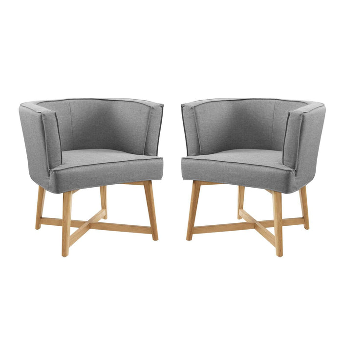 Anders Accent Chair Upholstered Fabric Set of 2