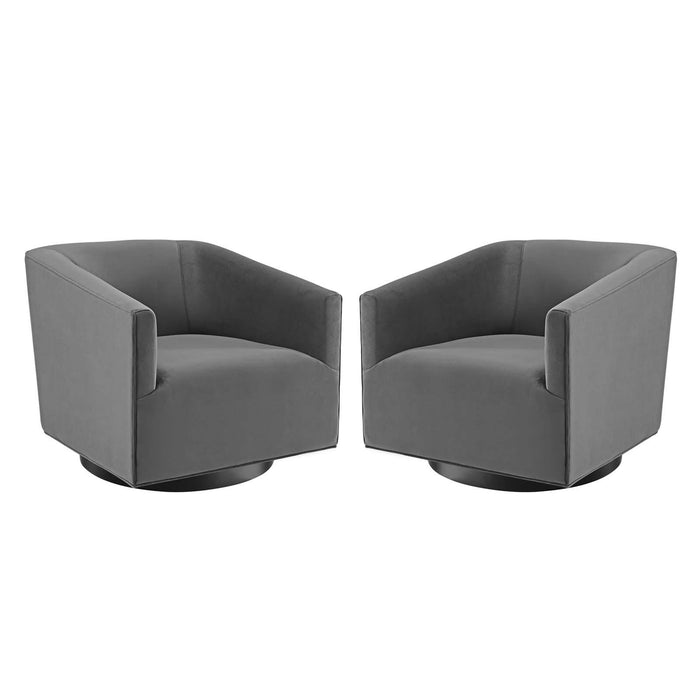 Twist Swivel Chair Performance Velvet Set of 2 image