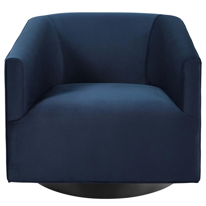 Twist Accent Lounge Performance Velvet Swivel Chair