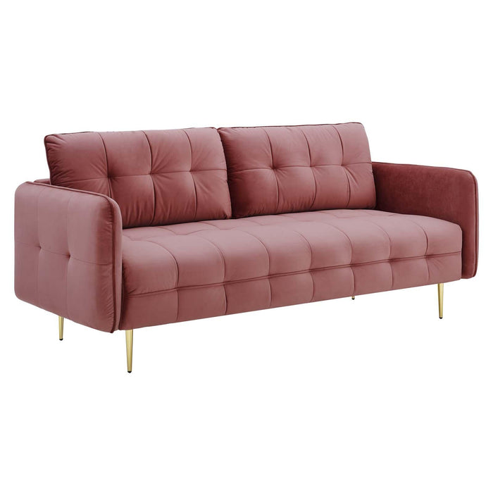 Cameron Tufted Performance Velvet Sofa image