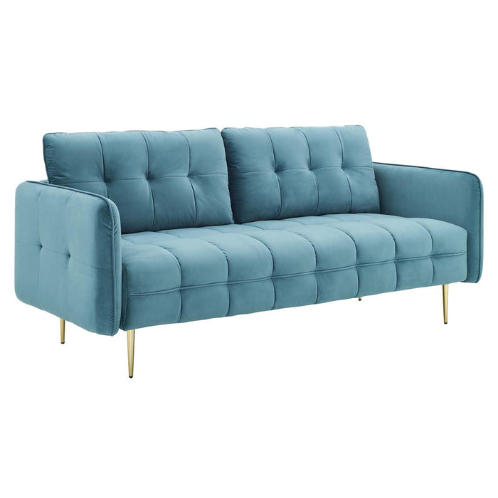 Cameron Tufted Performance Velvet Sofa