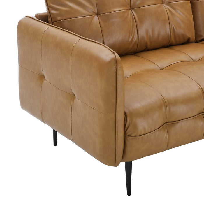 Cameron Tufted Vegan Leather Sofa