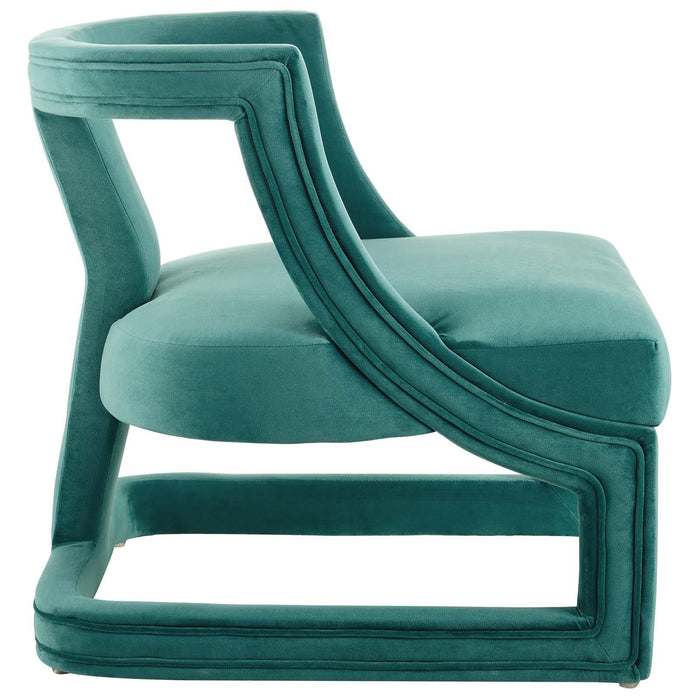 Requisite Accent Lounge Performance Velvet Armchair