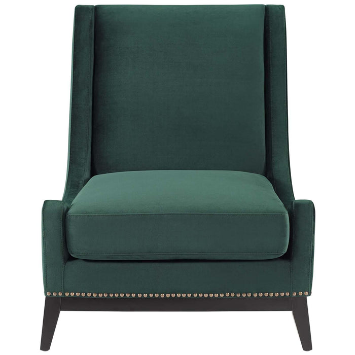 Confident Accent Upholstered Performance Velvet Lounge Chair