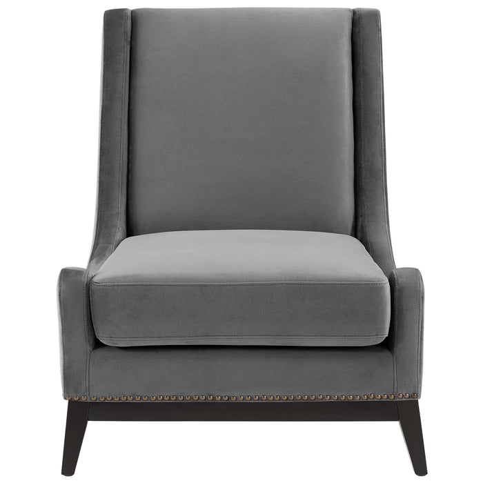 Confident Accent Upholstered Performance Velvet Lounge Chair