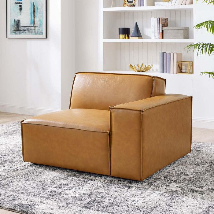 Restore Left-Arm Vegan Leather Sectional Sofa Chair