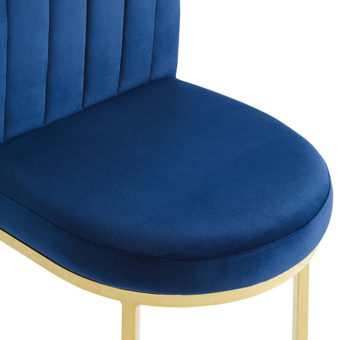 Isla Channel Tufted Performance Velvet Dining Side Chair