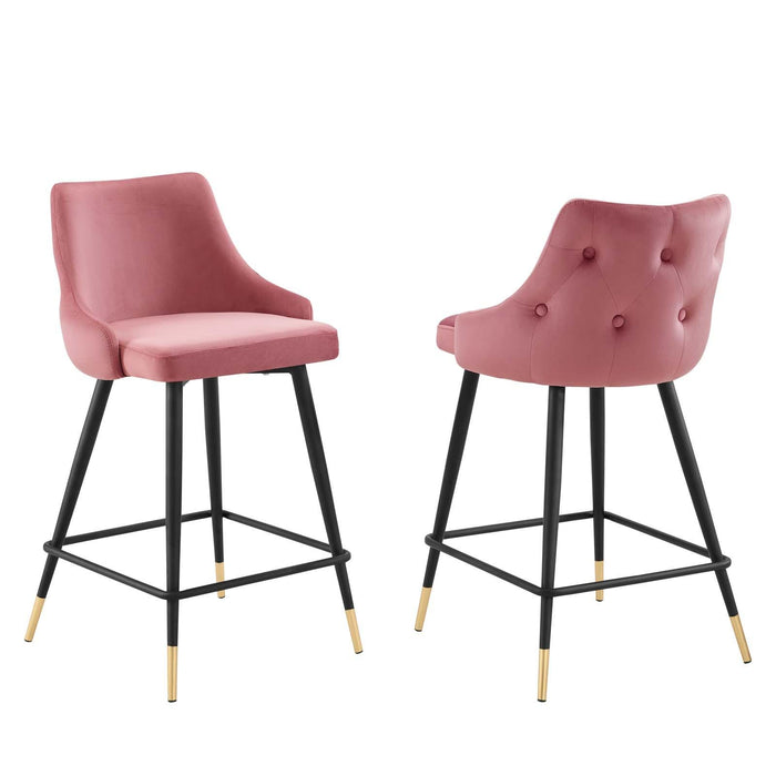 Adorn Performance Velvet Counter Stool Set of 2 image