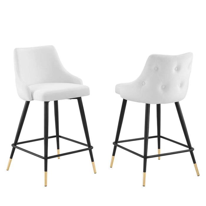 Adorn Performance Velvet Counter Stool Set of 2