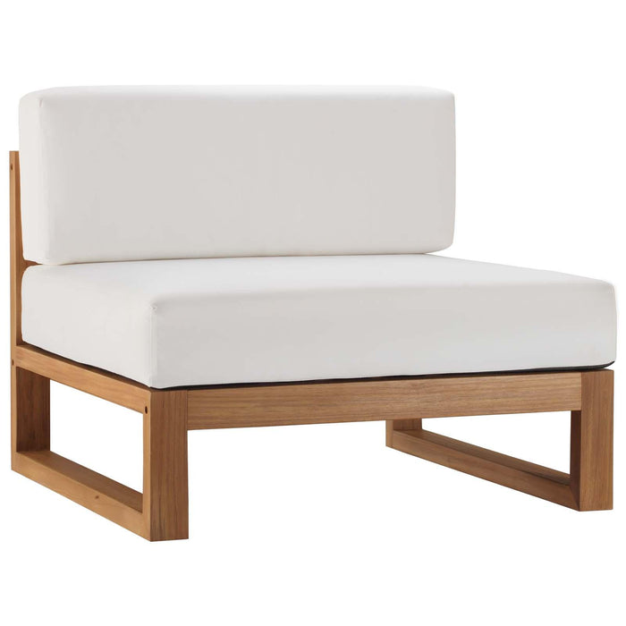 Upland Outdoor Patio Teak Wood Armless Chair image