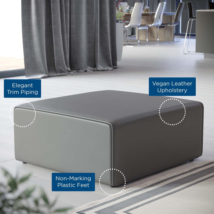 Mingle Vegan Leather Ottoman