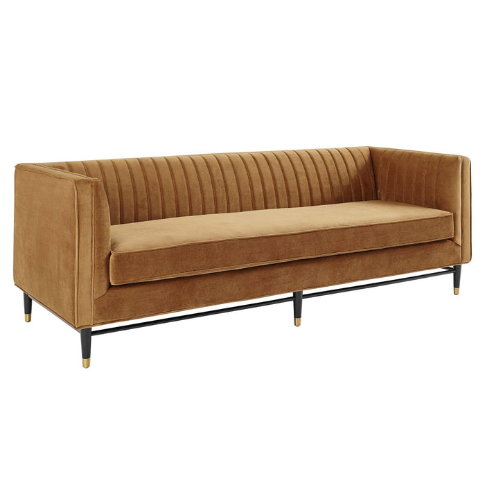 Devote Channel Tufted Performance Velvet Sofa image