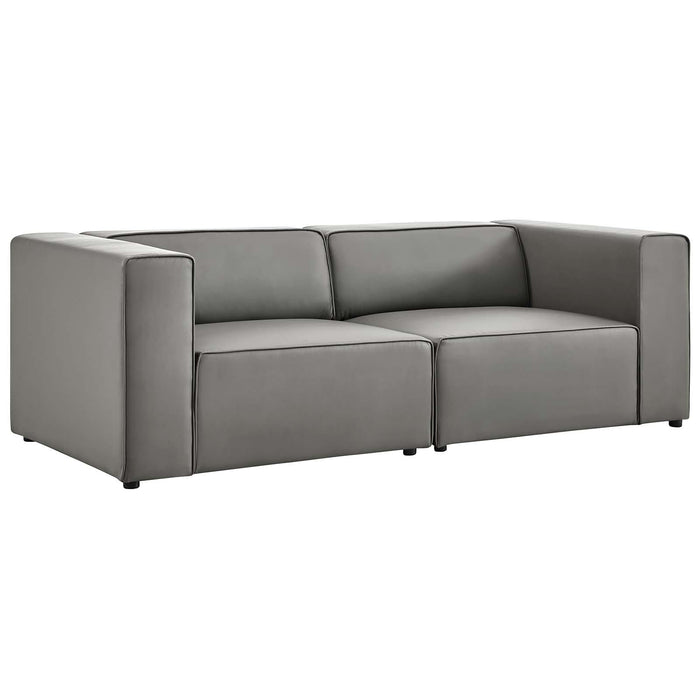 Mingle Vegan Leather 2-Piece Sectional Sofa Loveseat image