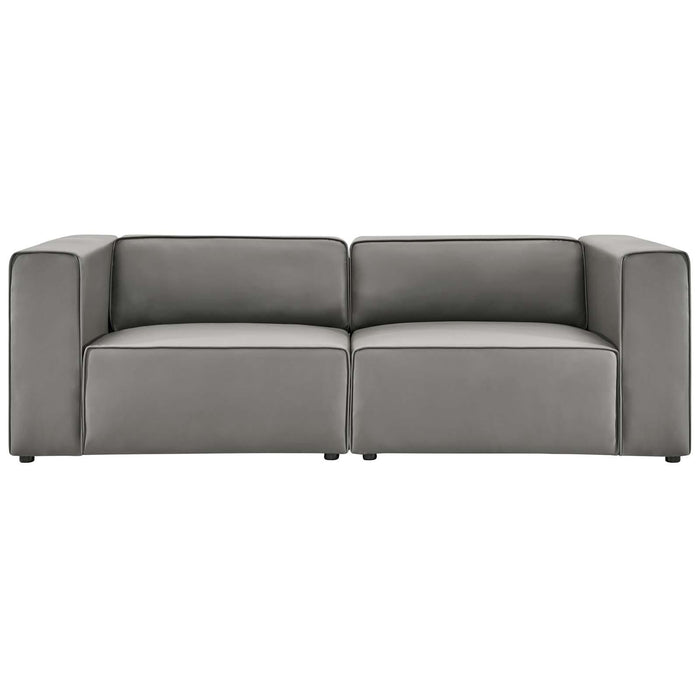 Mingle Vegan Leather 2-Piece Sectional Sofa Loveseat