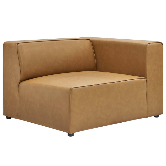 Mingle Vegan Leather 2-Piece Sectional Sofa Loveseat