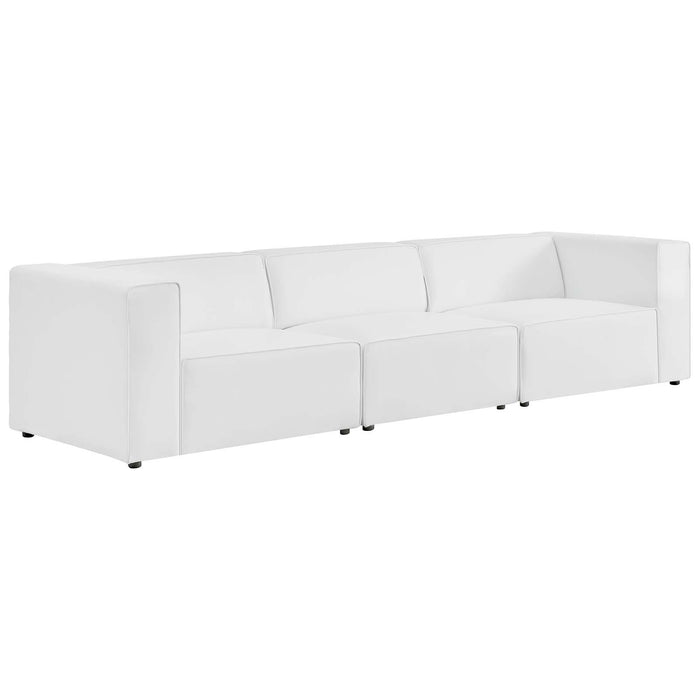 Mingle Vegan Leather 3-Piece Sectional Sofa