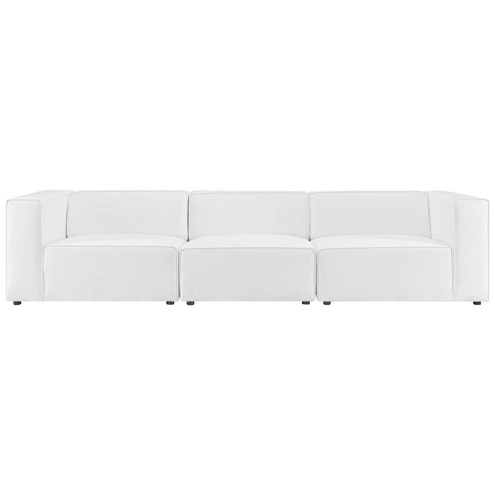 Mingle Vegan Leather 3-Piece Sectional Sofa