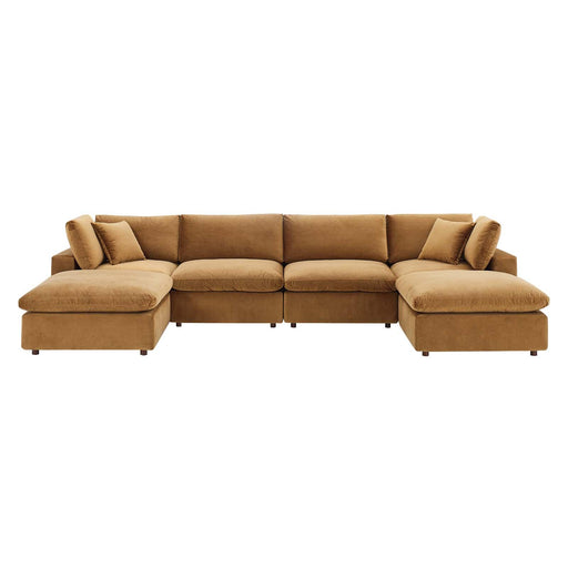 commix-down-filled-overstuffed-performance-velvet-6-piece-sectional-sofa