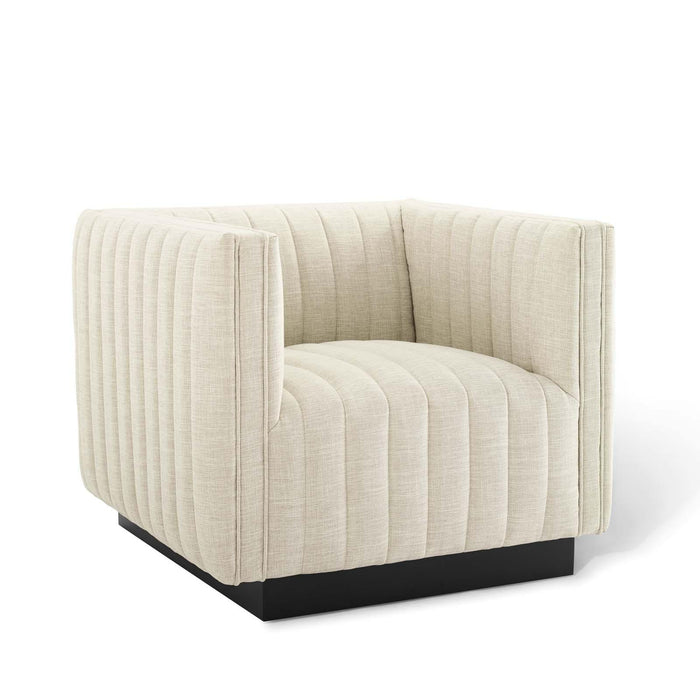 Conjure Tufted Armchair Upholstered Fabric Set of 2