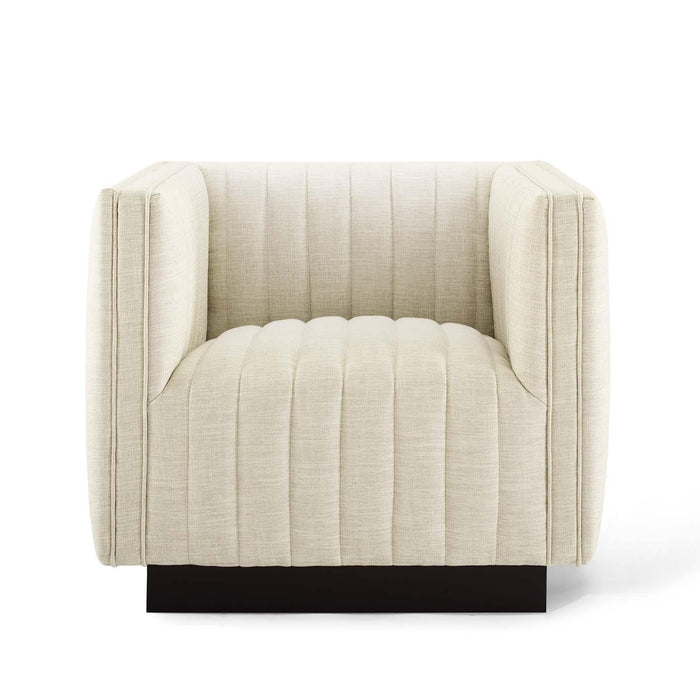 Conjure Tufted Upholstered Fabric Armchair