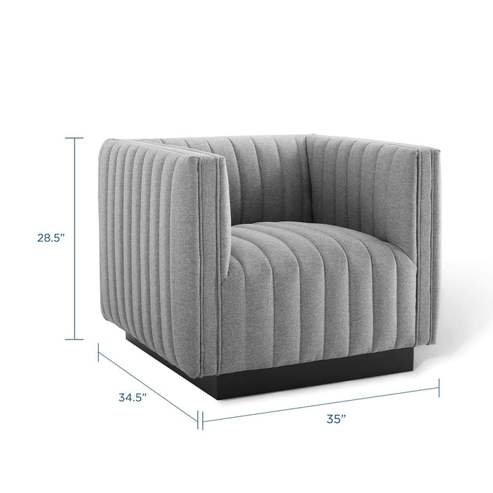 Conjure Tufted Upholstered Fabric Armchair