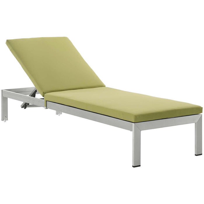 Shore 3 Piece Outdoor Patio Aluminum Chaise with Cushions