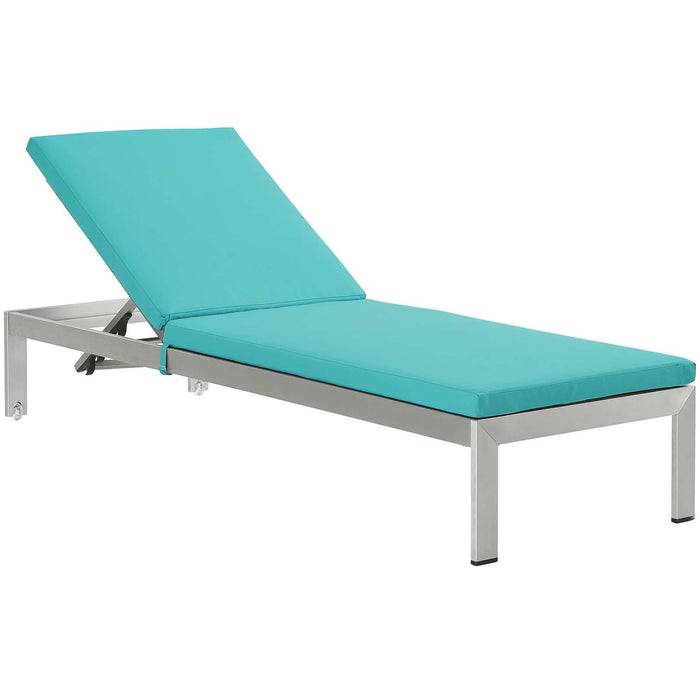 Shore Chaise with Cushions Outdoor Patio Aluminum Set of 2