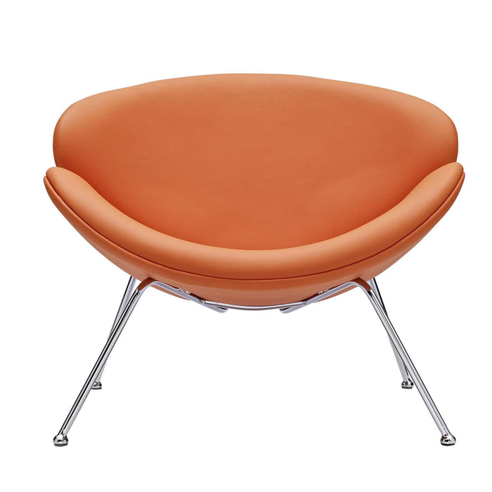 Nutshell Upholstered Vinyl Lounge Chair